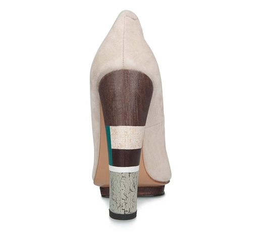 DEAR FRANCES hand painted wooden heels with crackle effect
