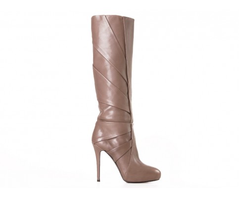 H WILLIAMS pleated knee high boot