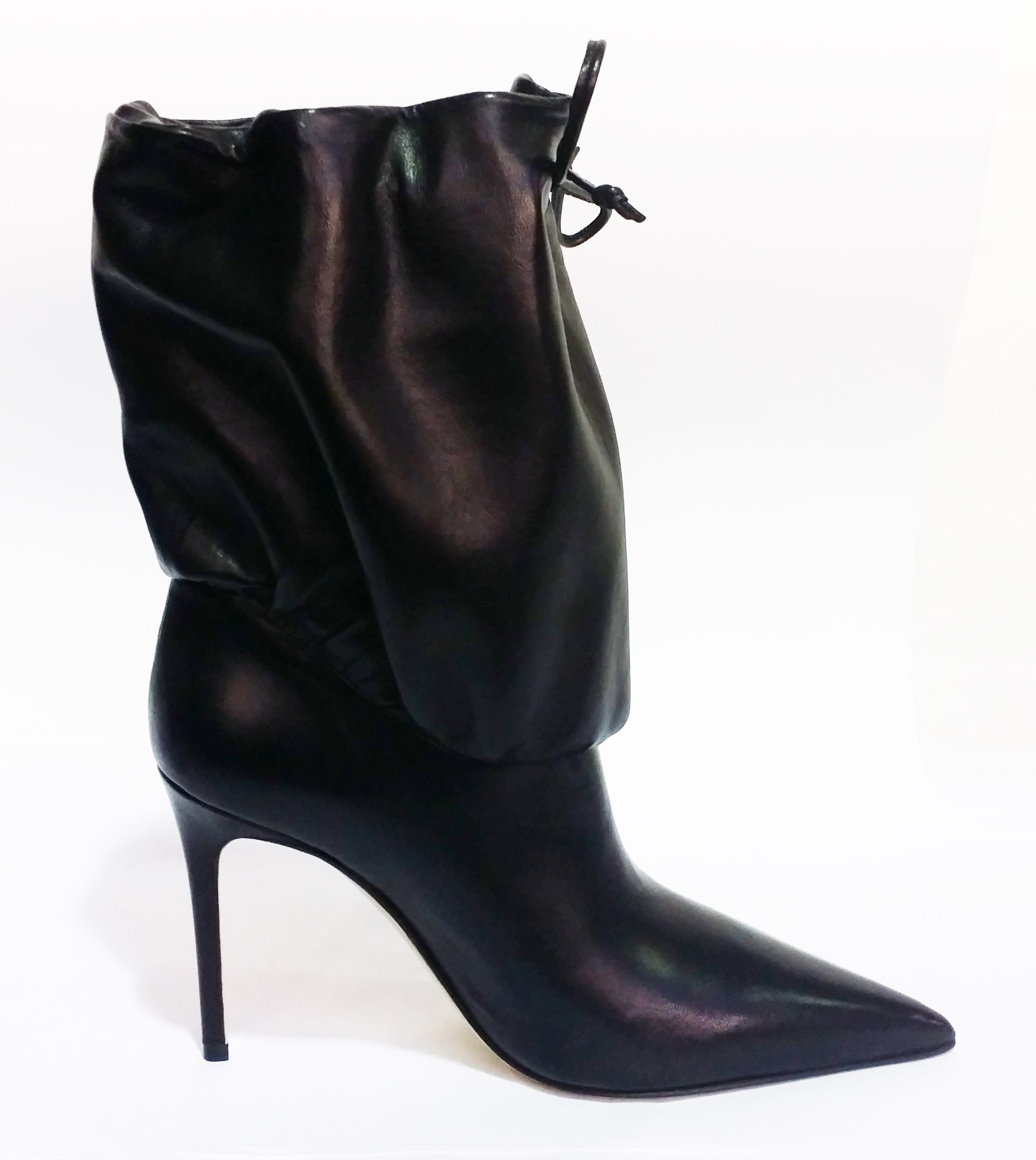 HELMUT LANG drop down ruched ankle boot