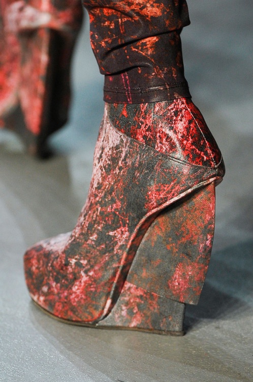 HELMUT LANG wooden inset wedge with inserted platform