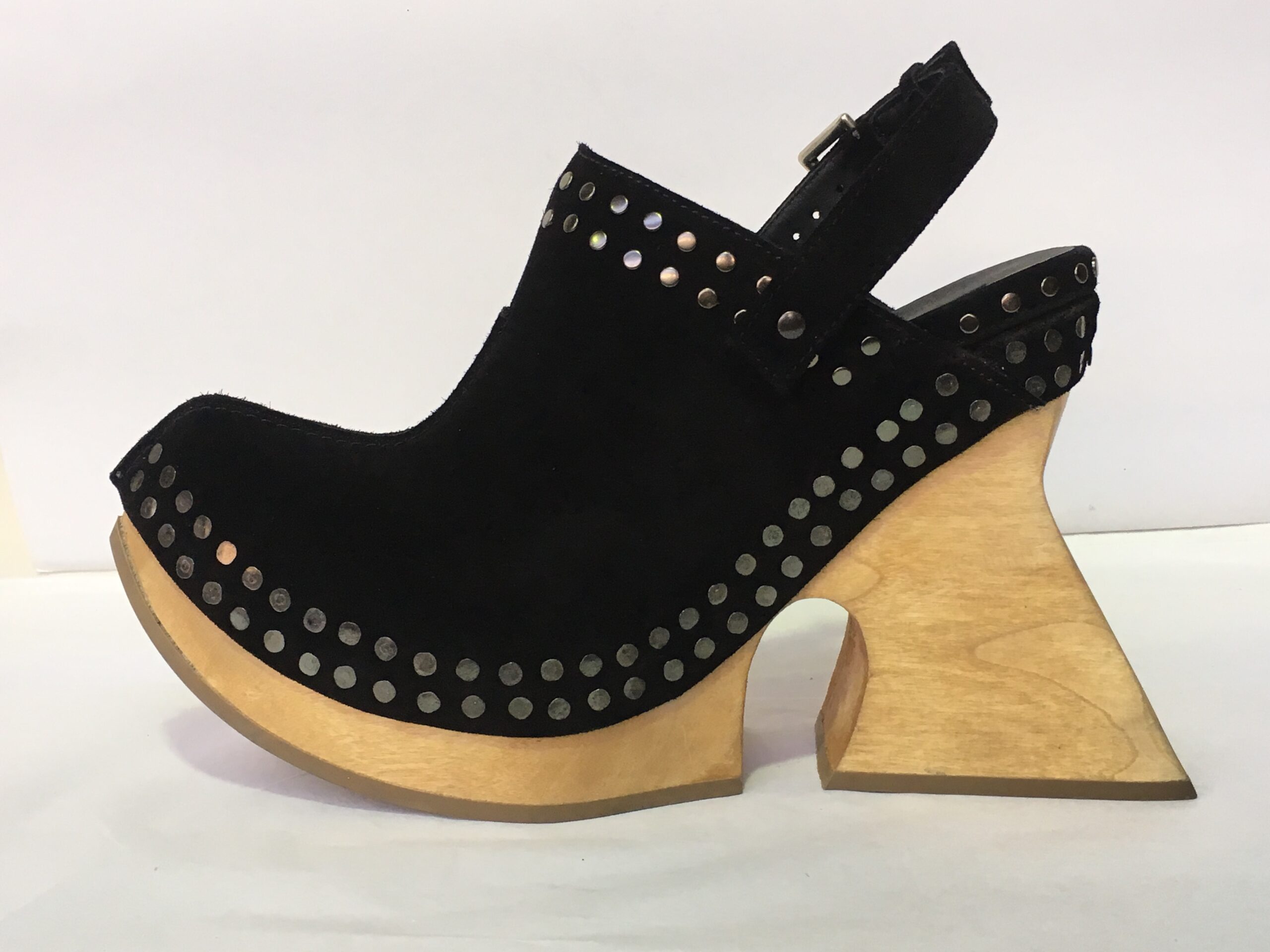 HYUN MI NIELSEN x ZOE LEE hand nailed wooden sole clogs