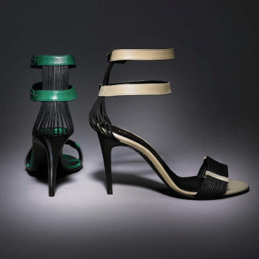 LOUISE LEAH upper in leather cords
