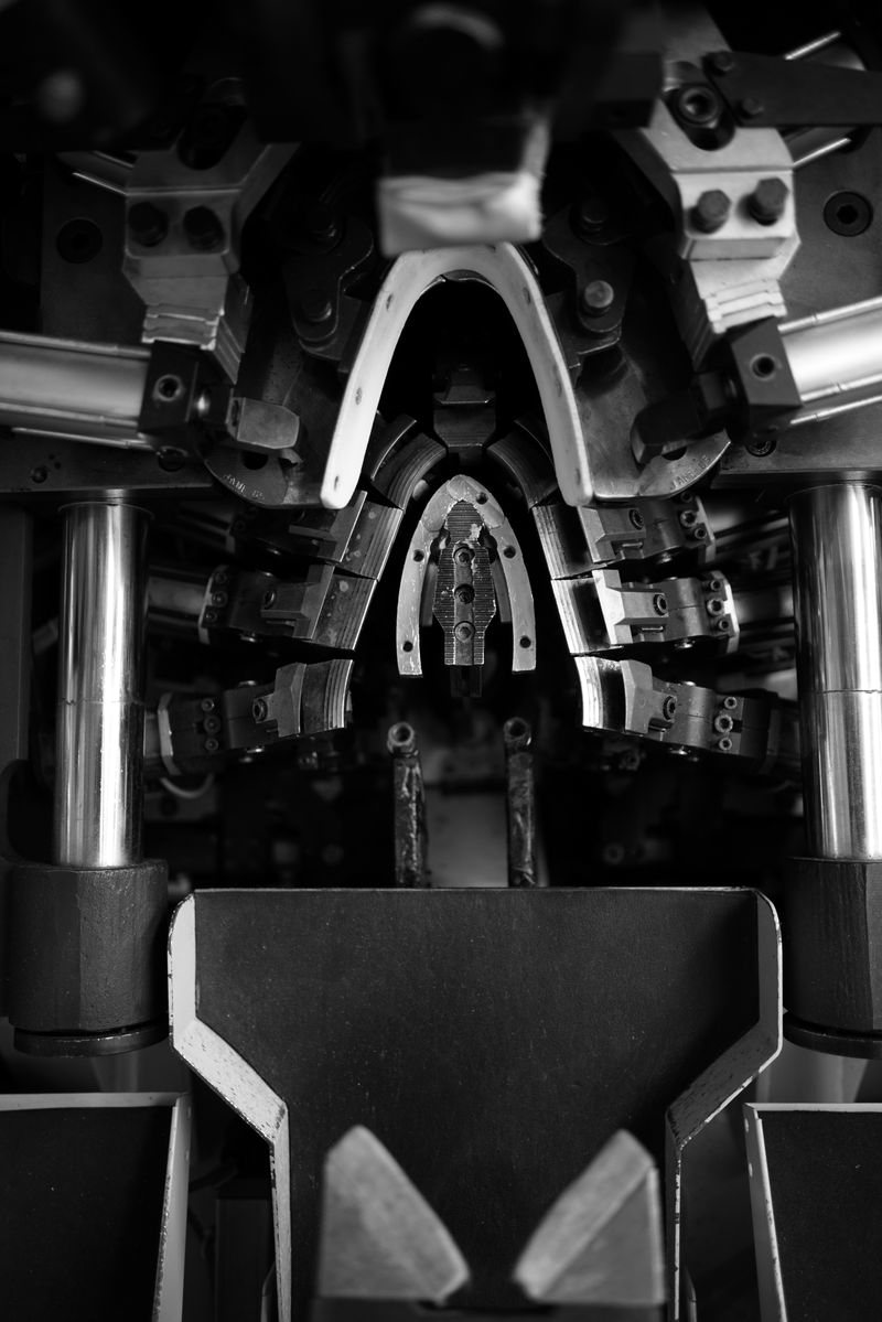 Close-up of a lasting machine